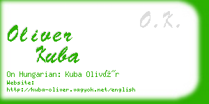 oliver kuba business card